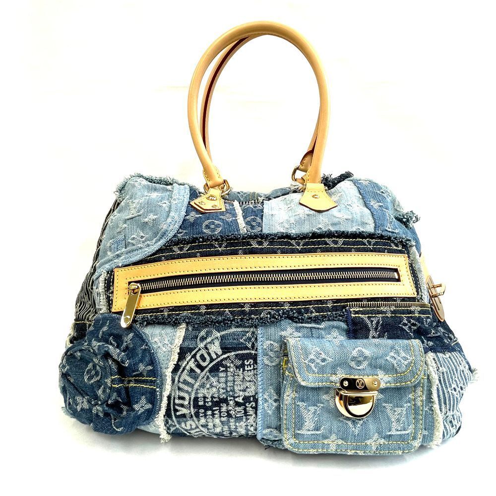 Louis Vuitton Monogram Denim Patchwork Bowery Tot… - image 2